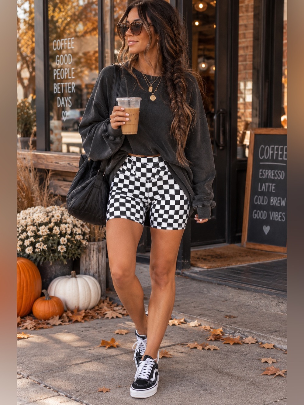 Juniors' SO® Sporty Crossover Checkered Bike Shorts